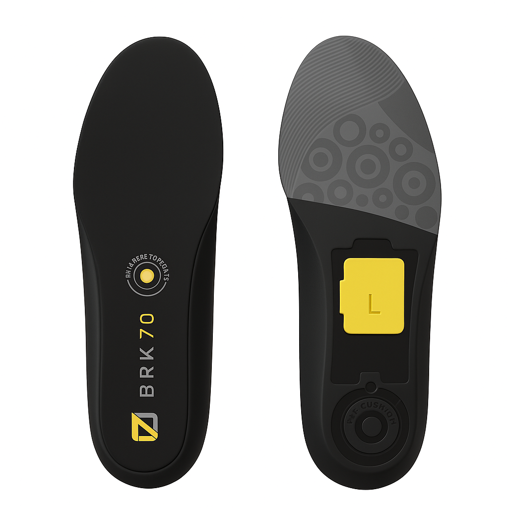 BRK70 smart golf insoles designed for green reading, by taking precise slope and distance measurements.